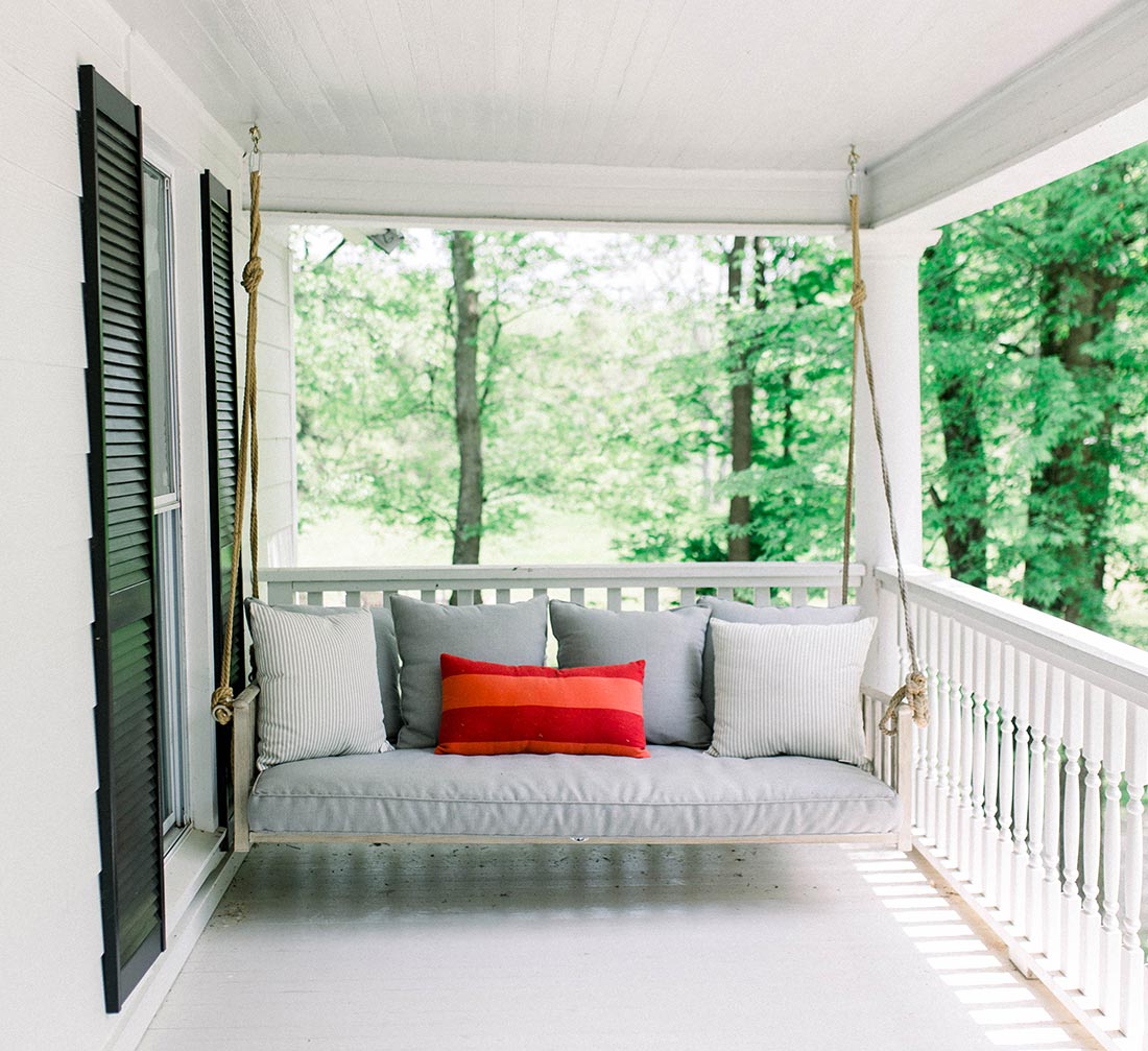 whites room and board fox country farmhouse porch swing